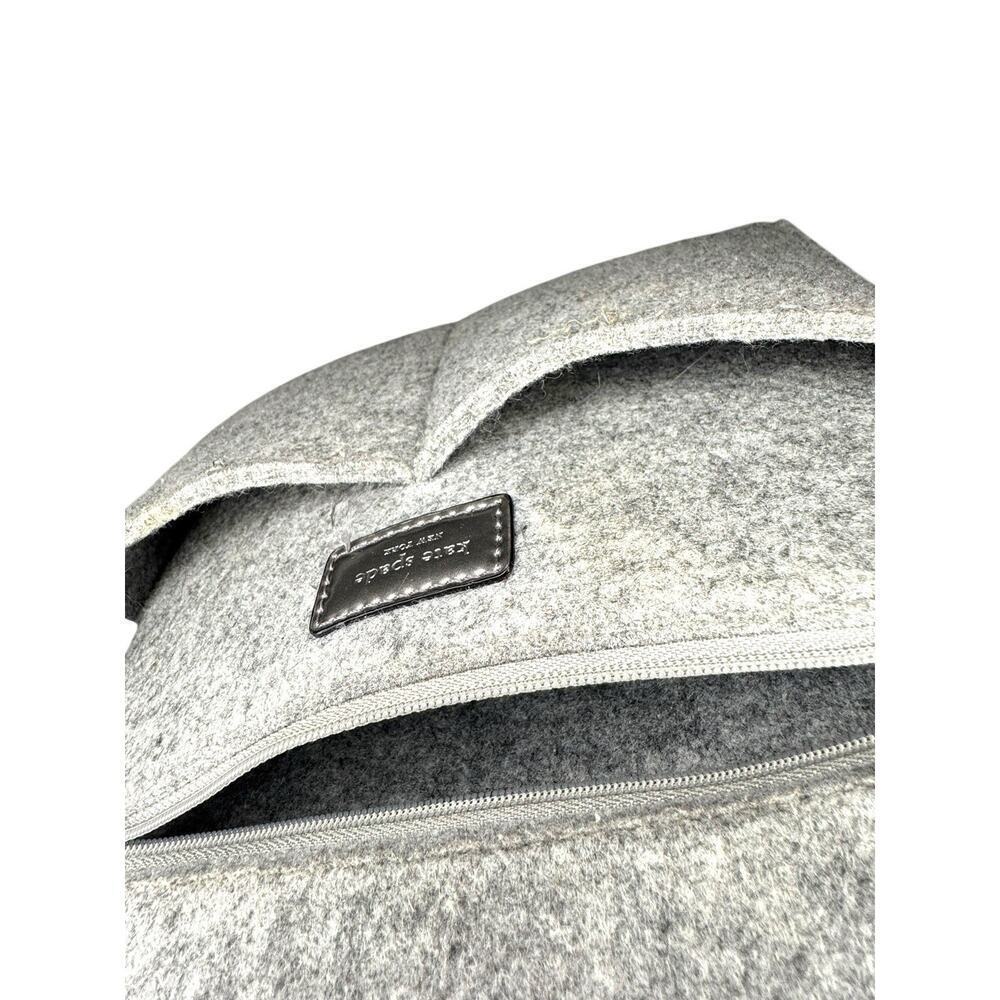 Handbag Quinn Purse‎ Frosted Felt Heather Grey Glitter Tote Bag KS - Picture 7 of 14